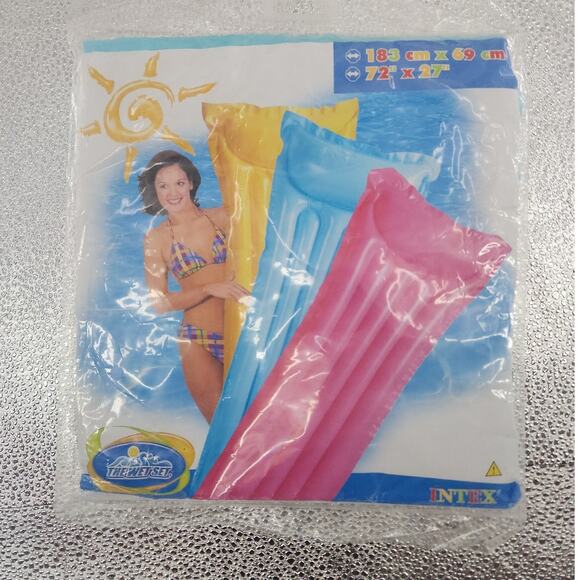 Intex The Wet Set Inflatable Pool Lounge Float 72"x27" Blue 2008 Sealed - Picture 1 of 6
